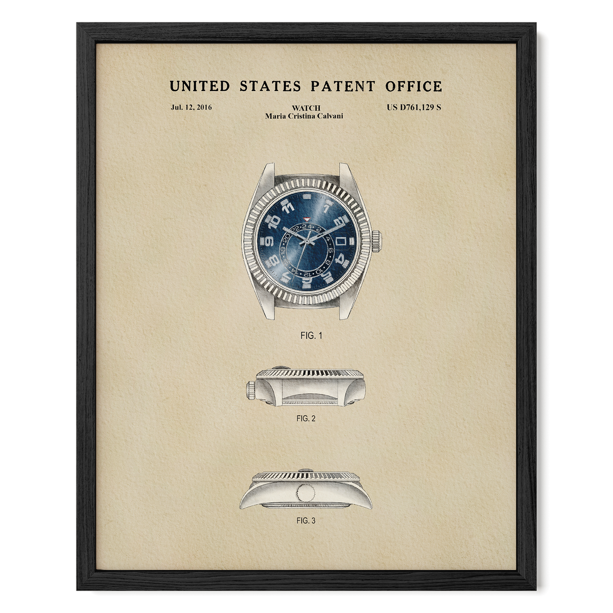 Blue Watch (2016) patent art print