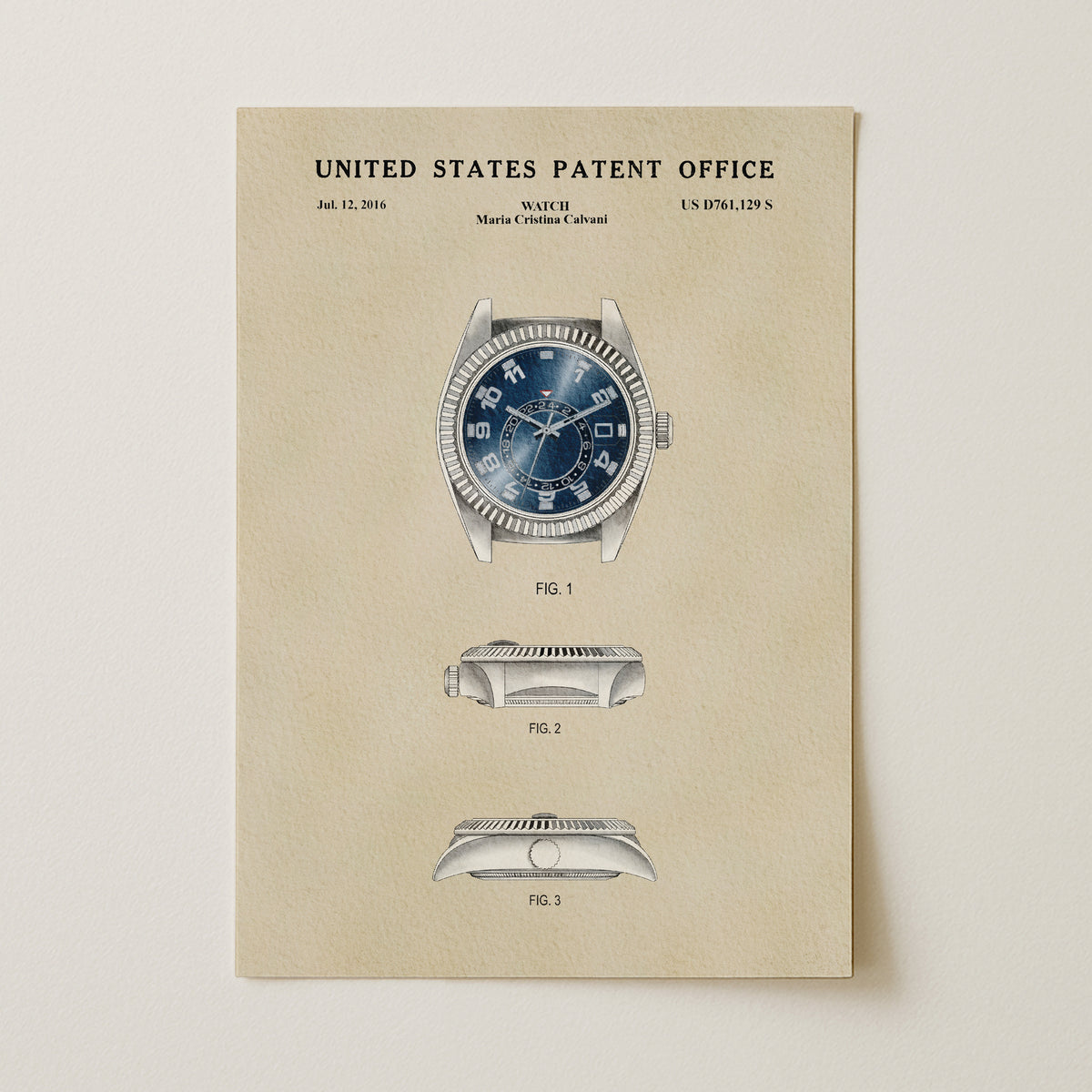 Blue Watch (2016) patent art print