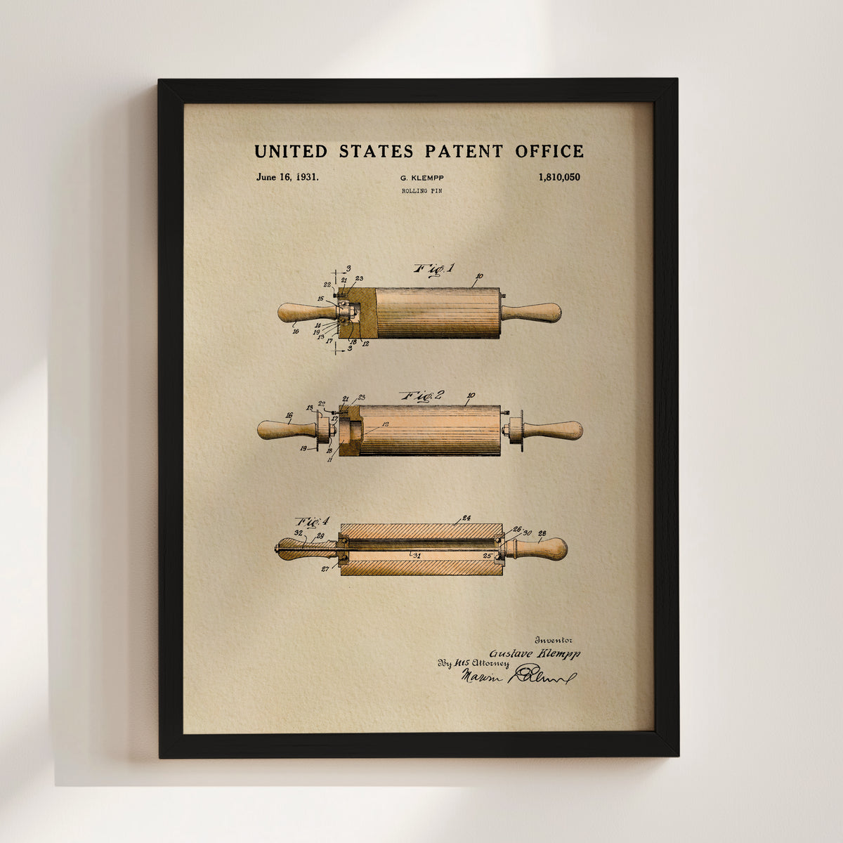 Rolling Pin (1931) patent art print