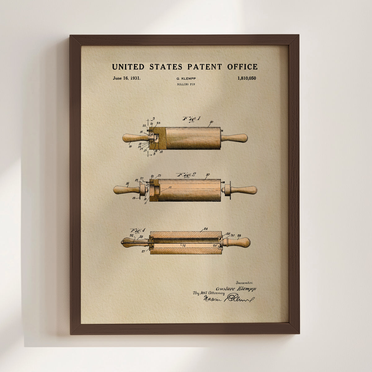 Rolling Pin (1931) patent art print