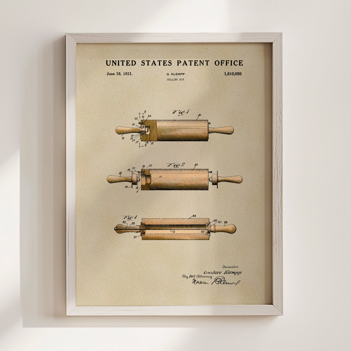 Rolling Pin (1931) patent art print