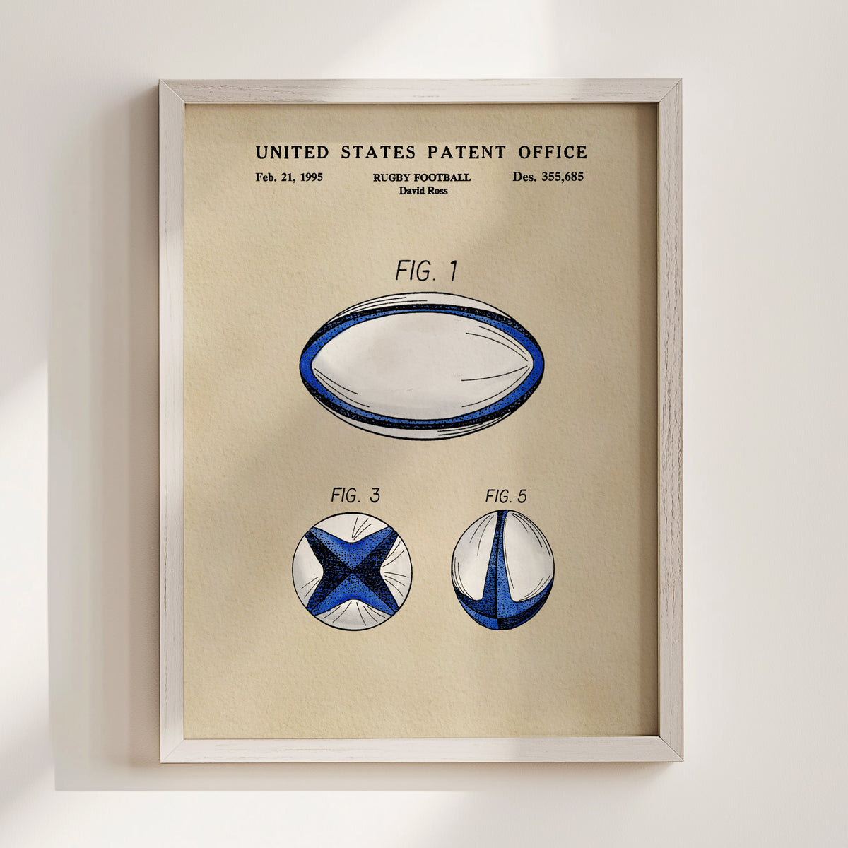 Rugby Ball (1995) patent art print