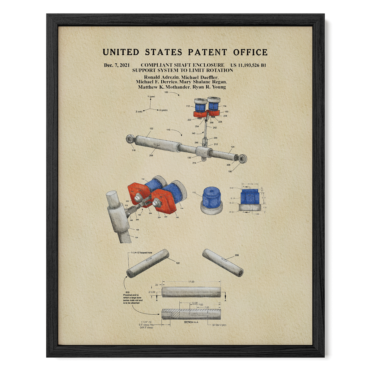Shaft Enclosure Support System (2021) patent art print
