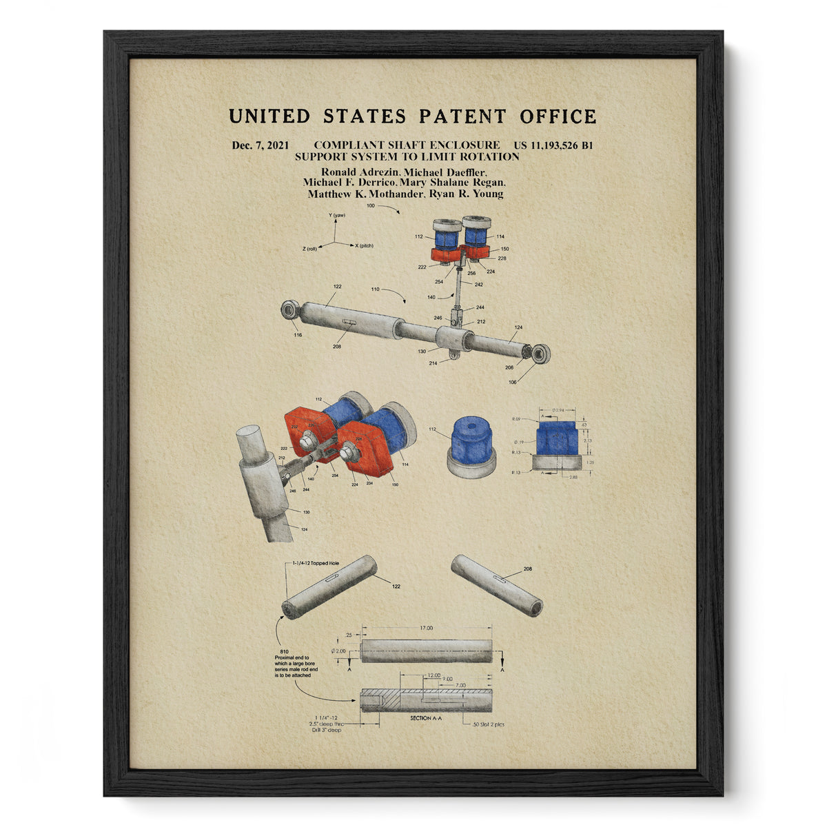 Shaft Enclosure Support System (2021) patent art print