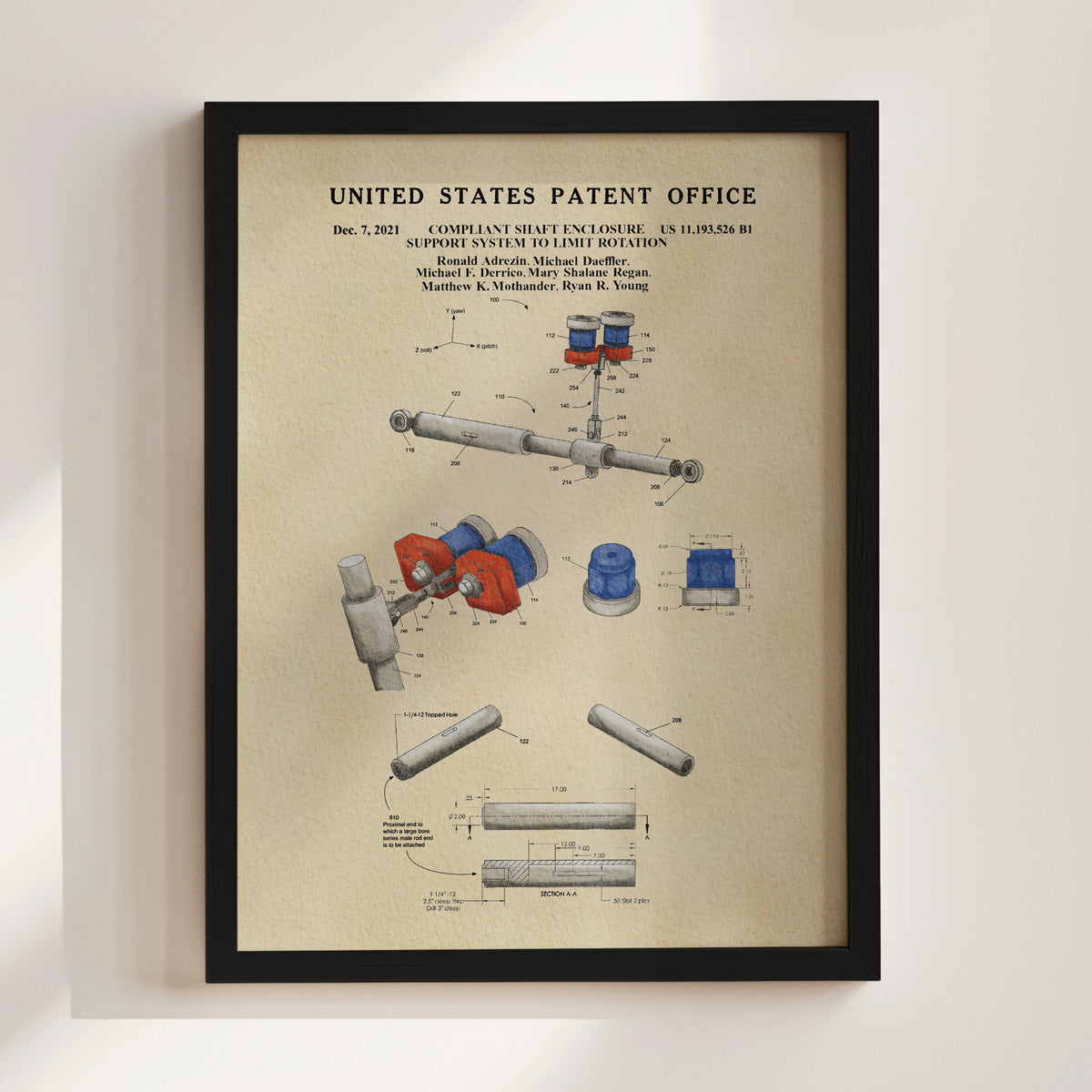 Shaft Enclosure Support System (2021) patent art print