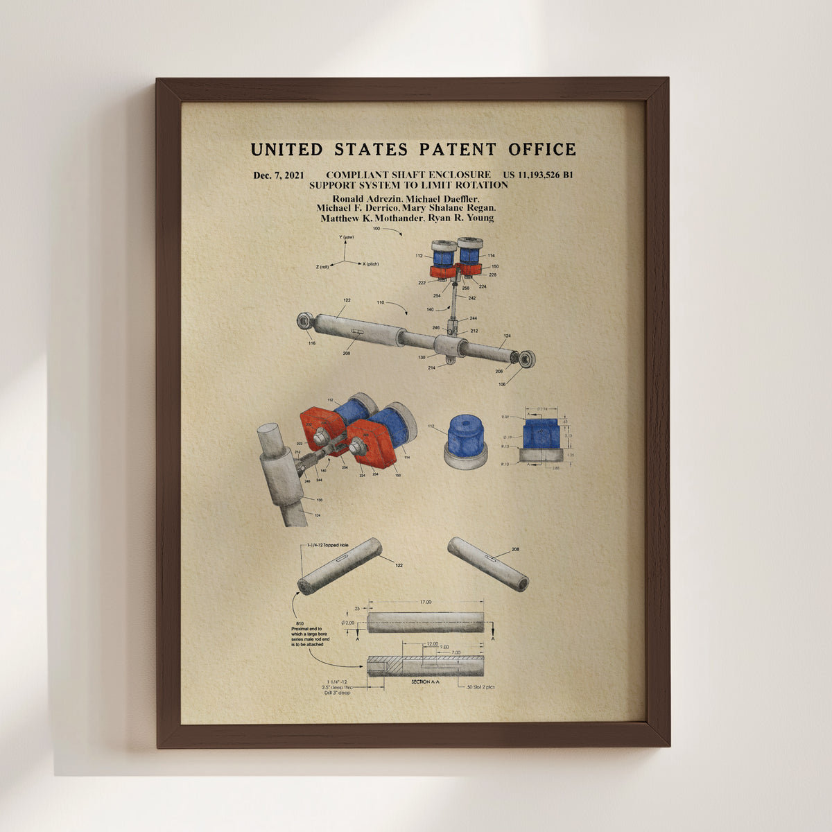 Shaft Enclosure Support System (2021) patent art print