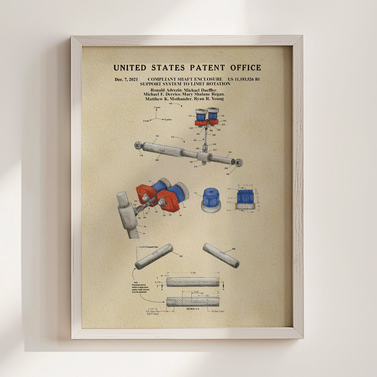 Shaft Enclosure Support System (2021) patent art print