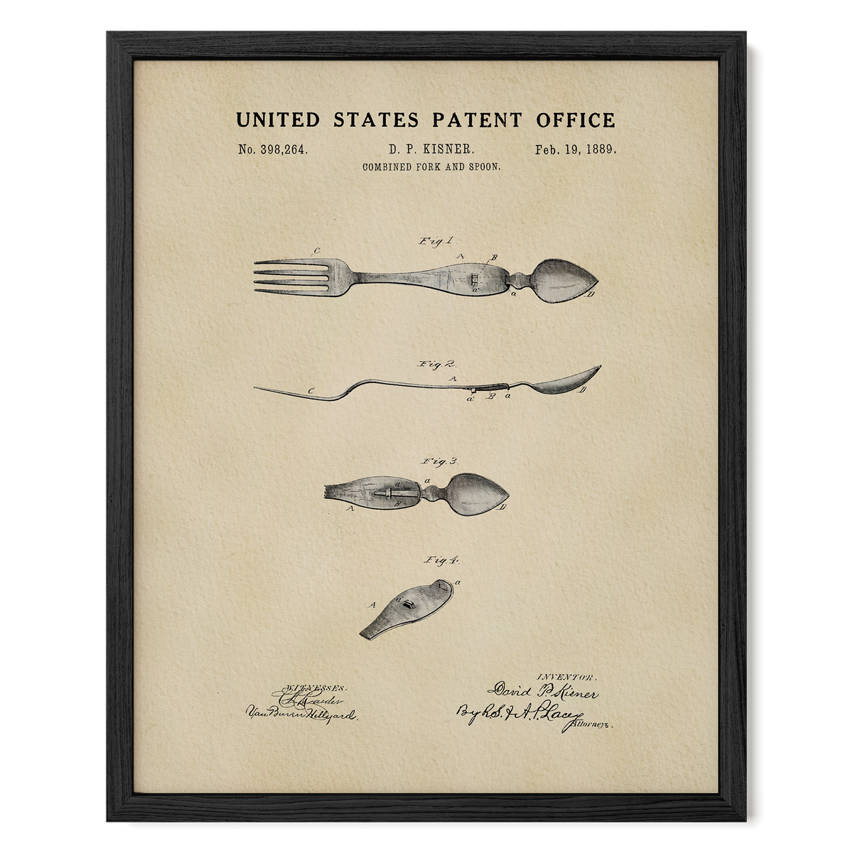 Spork (1889) patent art print