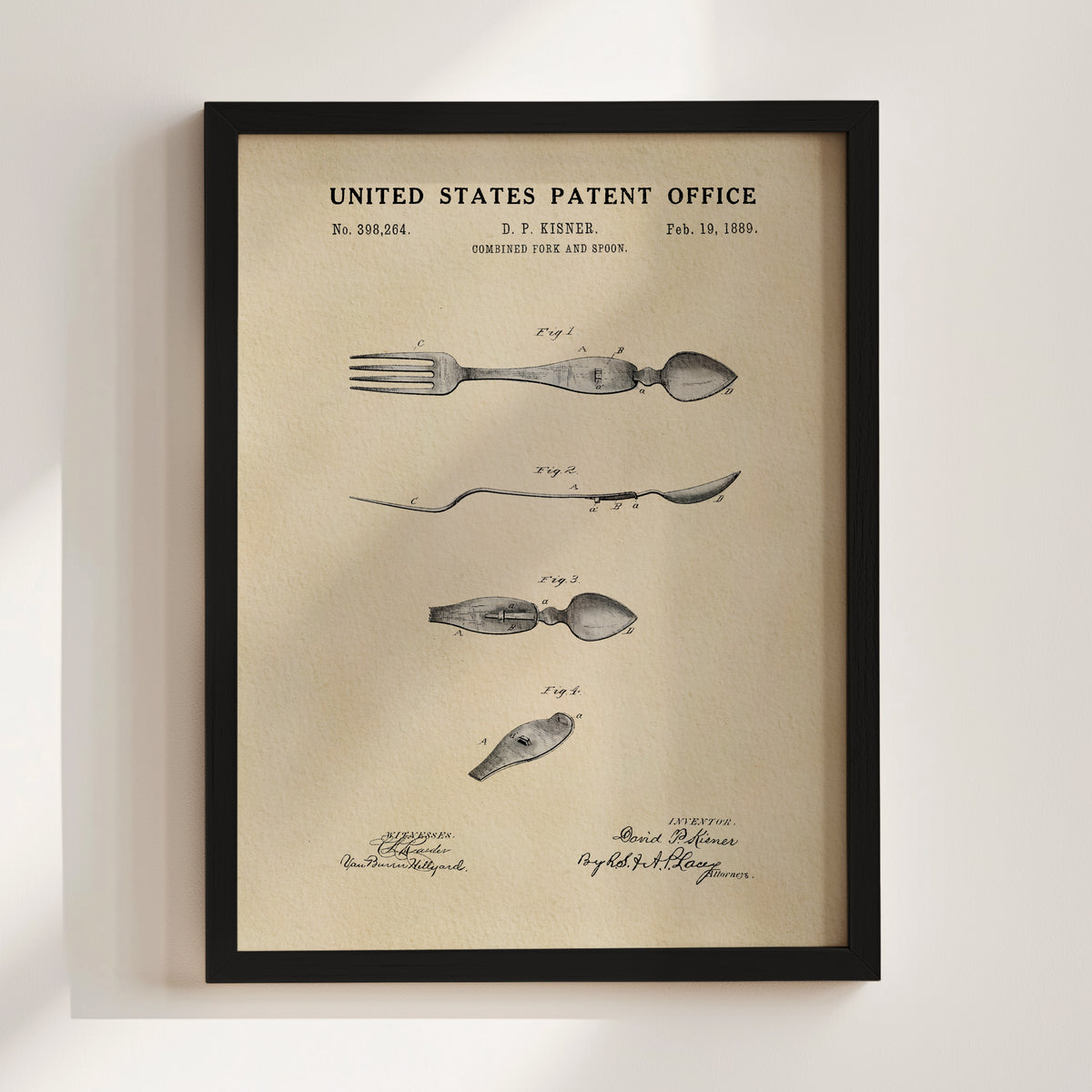 Spork (1889) patent art print