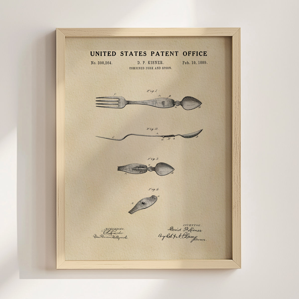 Spork (1889) patent art print