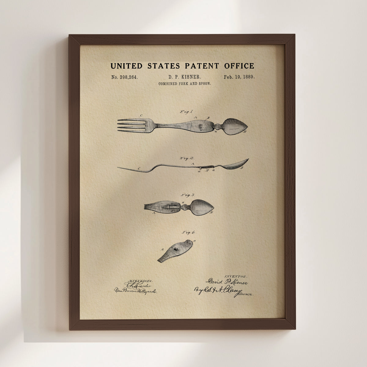 Spork (1889) patent art print