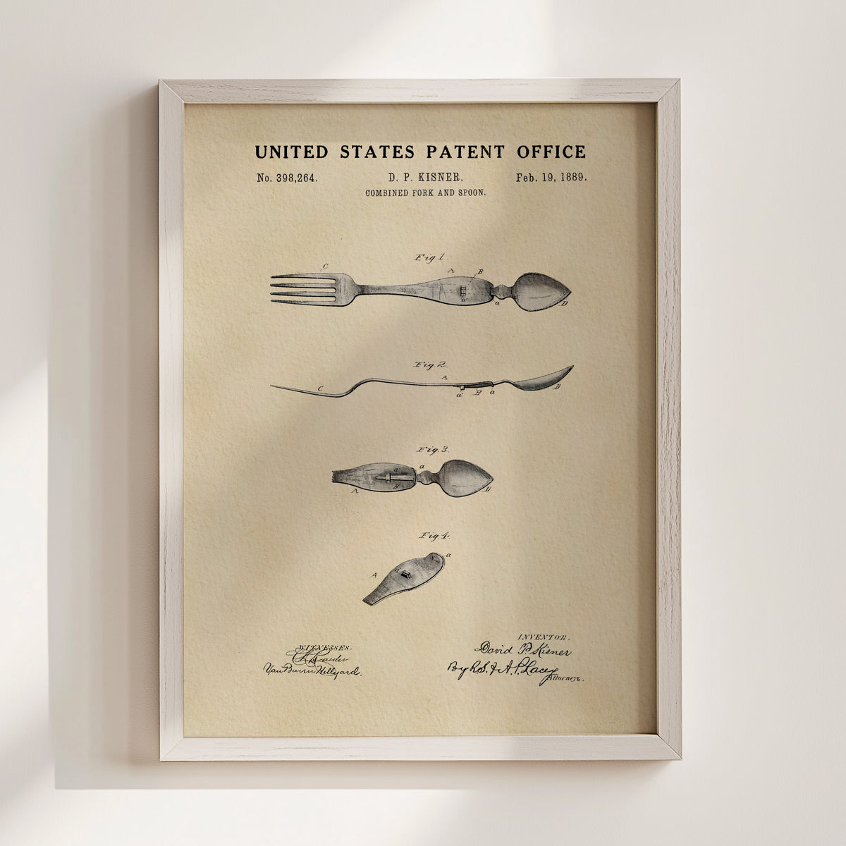 Spork (1889) patent art print