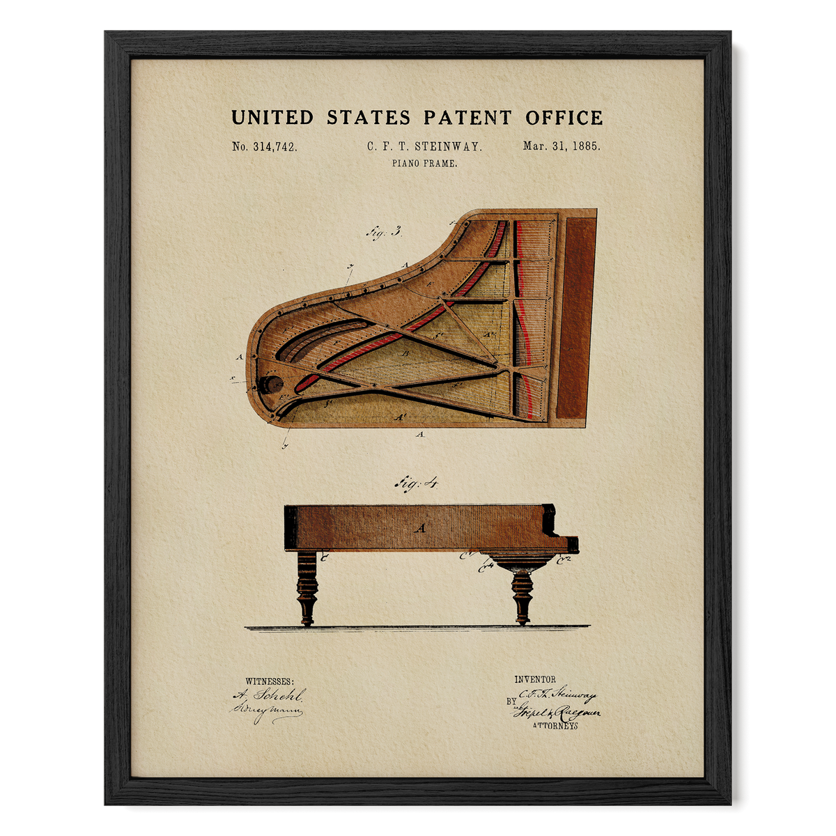Grand Piano (1939) patent art print