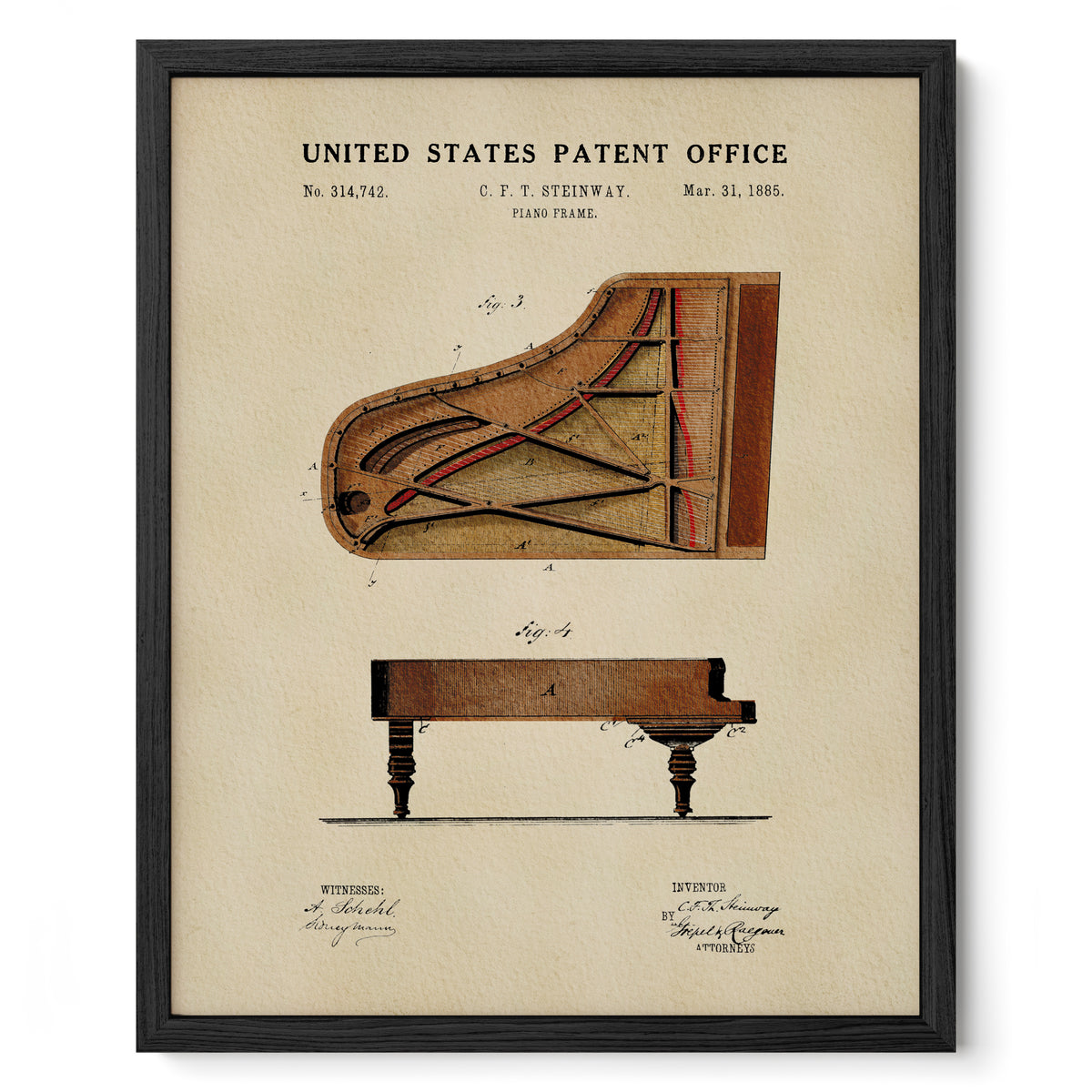 Grand Piano (1939) patent art print