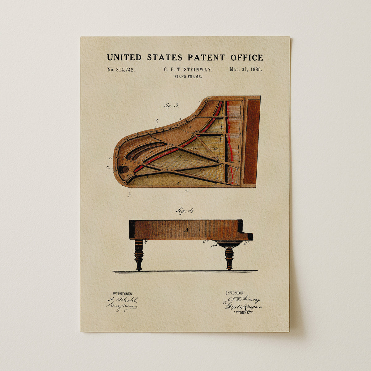 Grand Piano (1939) patent art print