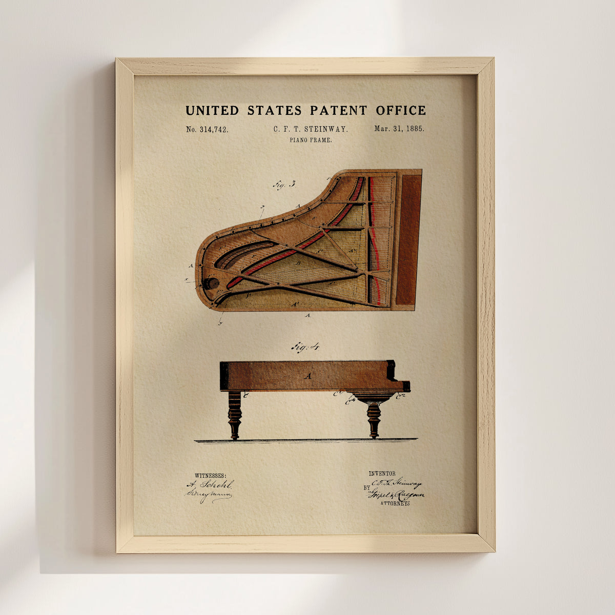 Grand Piano (1939) patent art print