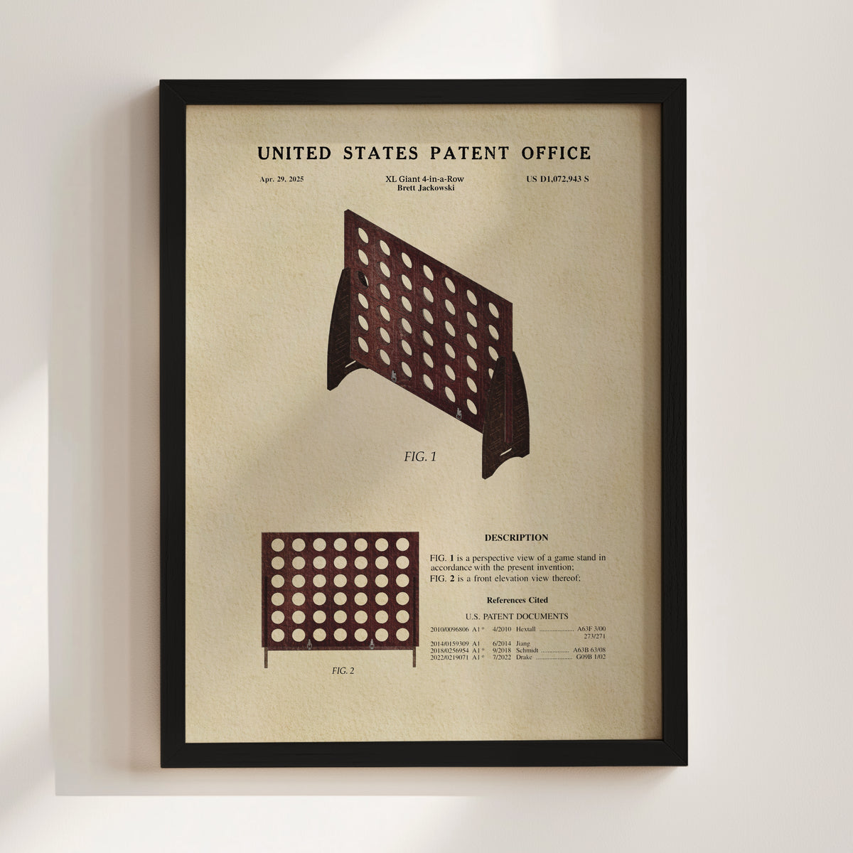 XL Giant 4-in-a-Row (2025) patent art print