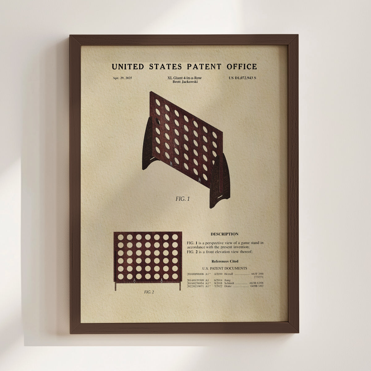XL Giant 4-in-a-Row (2025) patent art print