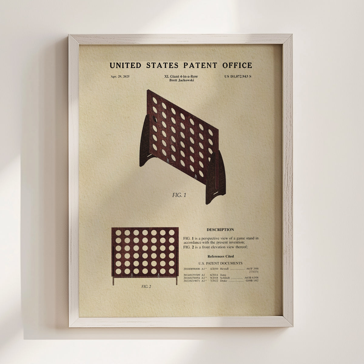 XL Giant 4-in-a-Row (2025) patent art print