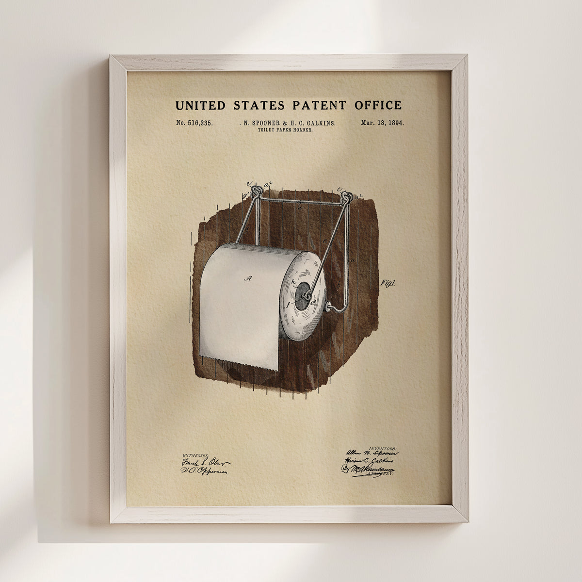 Toilet Paper Holder (1984) patent art print