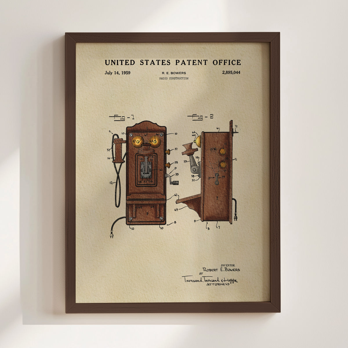 Vintage Telephone (1959) patent art print