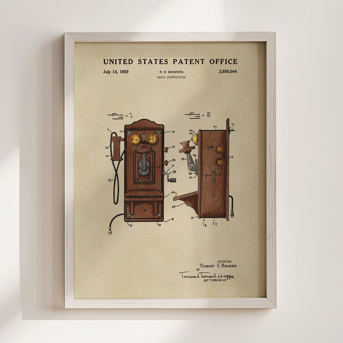 Vintage Telephone (1959) patent art print