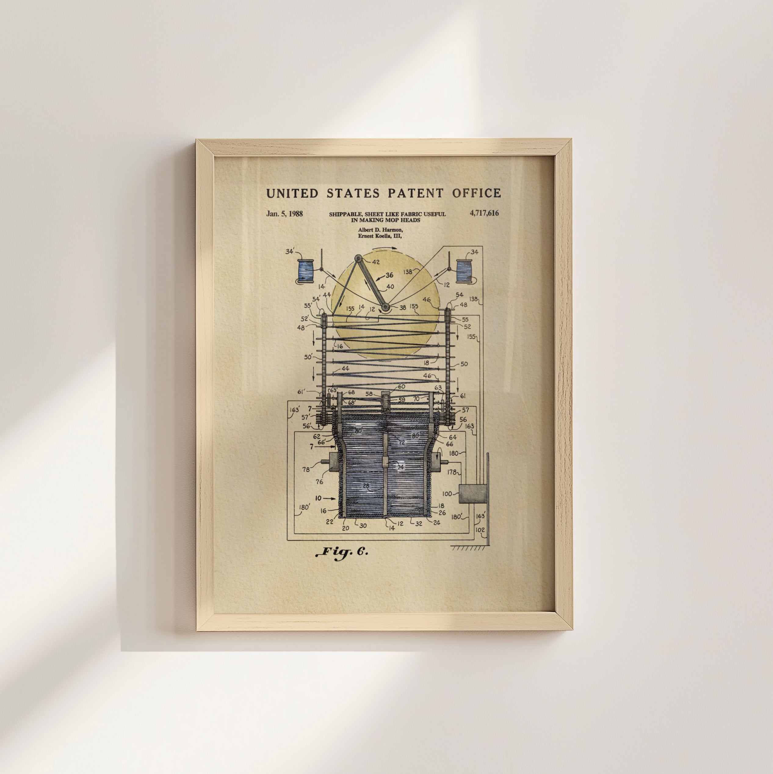 The image is a framed patent drawing depicting a technical drawing of a device with various components and labels.