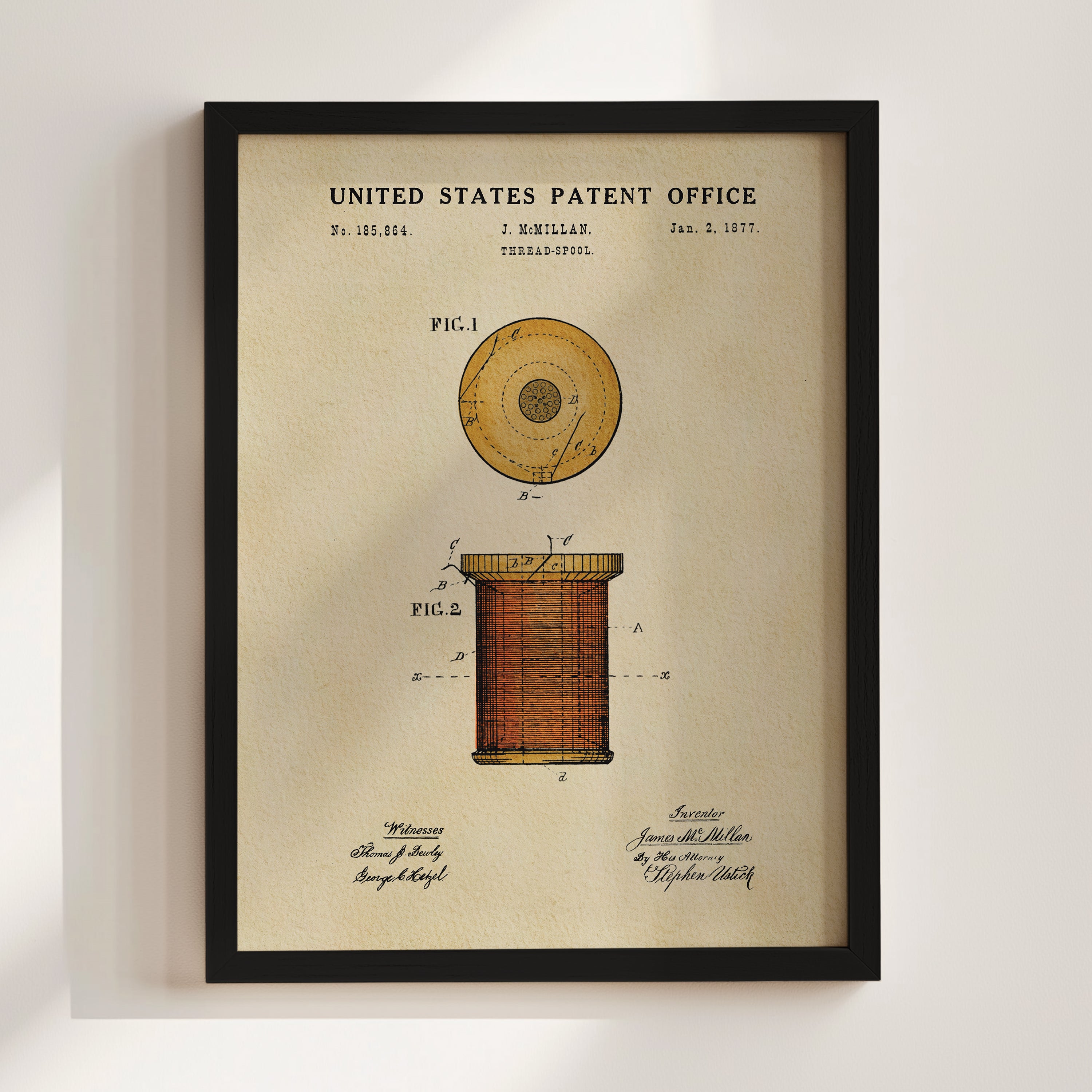 The image is a framed patent drawing from 1977, depicting a device with a circular shape and a rectangular body.
